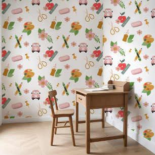 Fun Personalised School Teacher Pattern Planner  Wallpaper