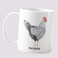 Fun Personalised Watercolor Wyandotte Chicken