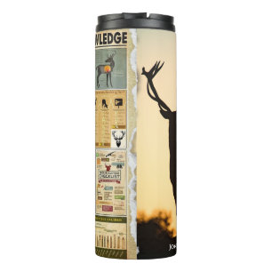 Fun Personalised Whitetail Deer Knowledge Thermal Tumbler