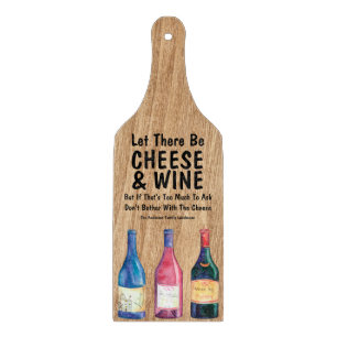 Fun Personalised Wine and Cheese Cutting Board
