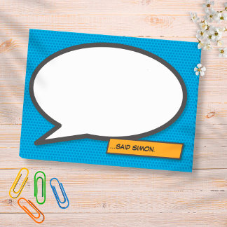 Fun Personalized Comic Book Pop Art Speech Bubble Post-it Notes