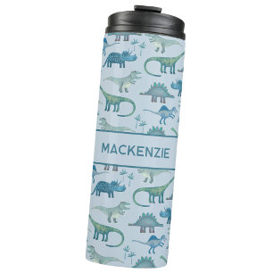 Fun Personalized Dinosaur Pattern Thermal Tumbler