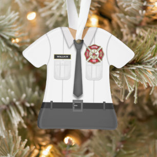Fun Personalized Firefighter Officer Ornament