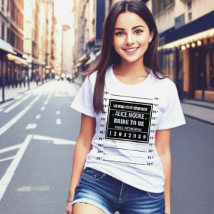 Fun personalized party police mugshot T-Shirt