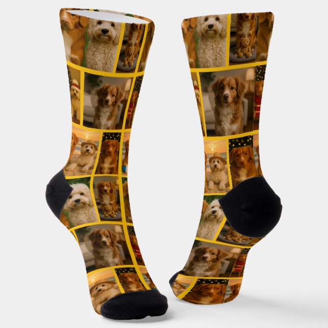 Fun Personalized Photo Socks (Angled)