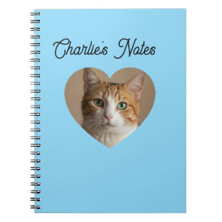  Fun  Pet Cat Heart Frame Back to School Notebook