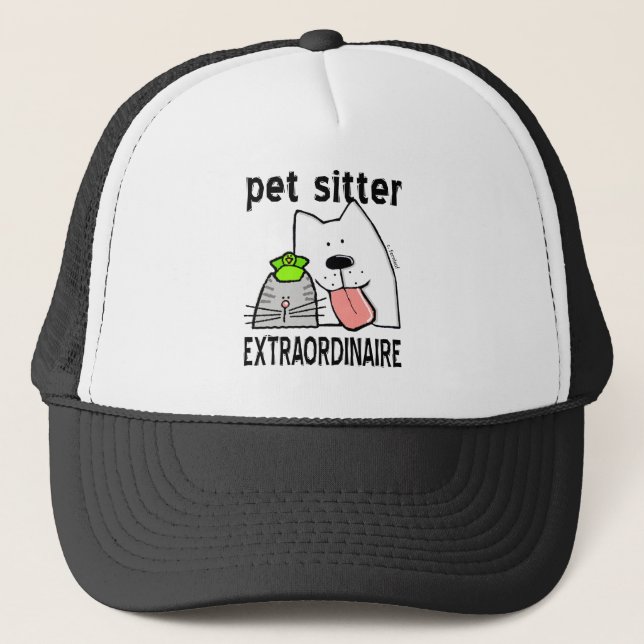 Fun Pet Sitter Extraordinaire Trucker Hat (Front)