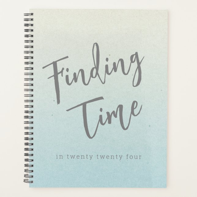 Fun Pewter Grey Script Typography Personalised Planner (Front)