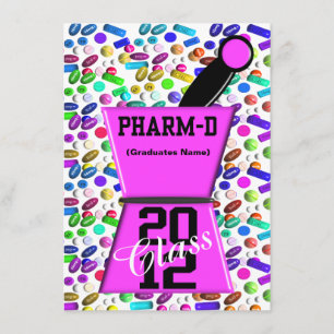 Fun Pharm-D Graduation Invitations