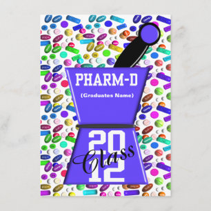 Fun Pharm-D Graduation Invitations