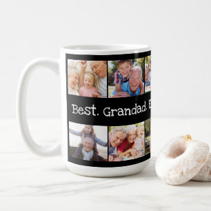 Fun Photo Collage Best Grandad Ever Black White  Coffee Mug