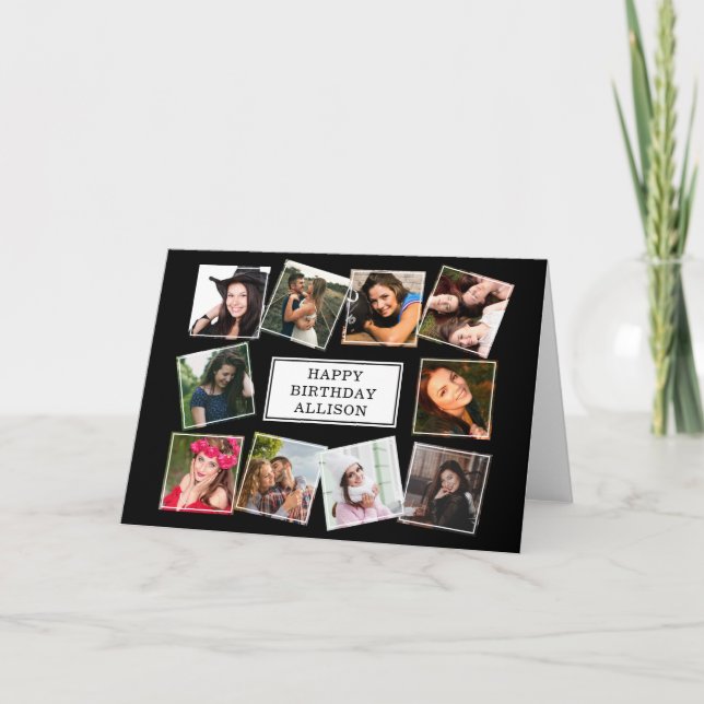 Fun Photo Collage Birthday Card (Front)