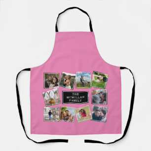 Fun Photo Collage Pink Apron