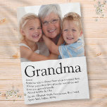 Fun Photo Cool Grandma Grandmother Definition Tea Towel<br><div class="desc">Personalise with your photo and definition for your special Grandma, Grandmother, Granny, Nan, Nanny or Abuela to create a unique gift for birthdays, Christmas, Mother's Day, baby showers, or any day you want to show how much she means to you. A perfect way to show her how amazing she is...</div>