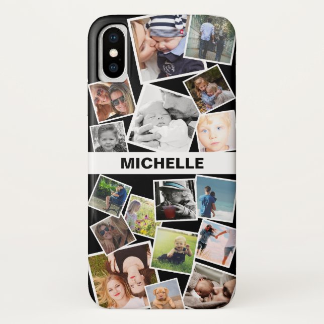 Fun Photo Snaps & Name | Custom Colour Case-Mate iPhone Case (Back)