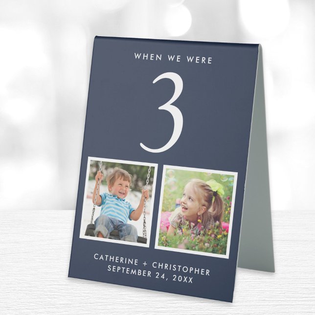 Fun Photos Navy Blue Wedding Table Number (Creator Uploaded)