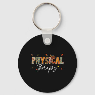 Fun Physical Therapy Pumpkin Autumn Tree Fall Leav Key Ring