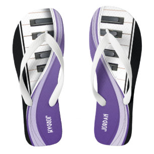 Fun Piano Design With Purple Swoosh Flip Flops