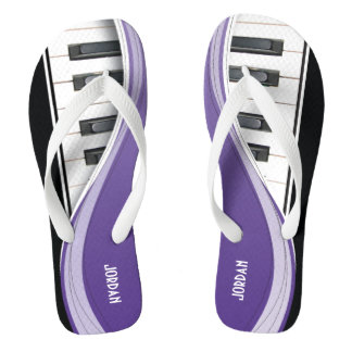 Fun Piano Design With Purple Swoosh Flip Flops