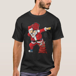 Fun Pickleball Christmas Santa Playing Pickleball T-Shirt