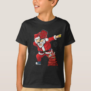 Fun Pickleball Christmas Santa Playing Pickleball T-Shirt