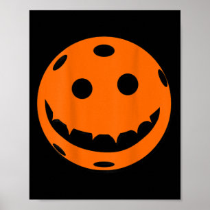 Fun Pickleball Halloween Pumpkin Back Print