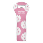 Fun Pickleball Pattern Personalised Text Pink