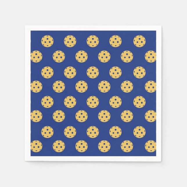 Fun Pickleball Pattern Pickleball Party Napkin (Front)