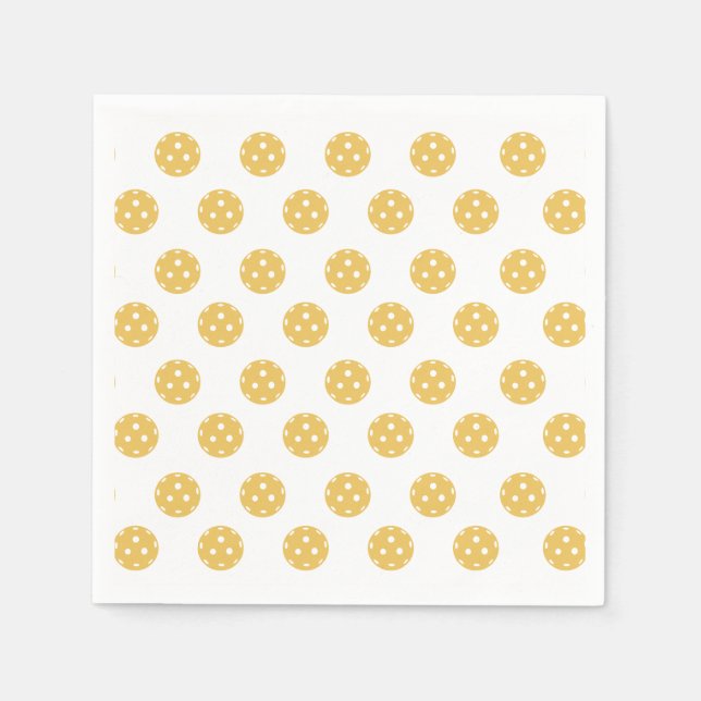 Fun Pickleball Pattern Pickleball Party Napkin (Front)