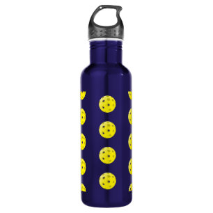 Fun Pickleball Pattern Yellow and Blue 710 Ml Water Bottle