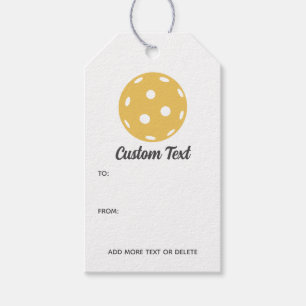 Fun Pickleball Personalised Custom Text Favour Gift Tags