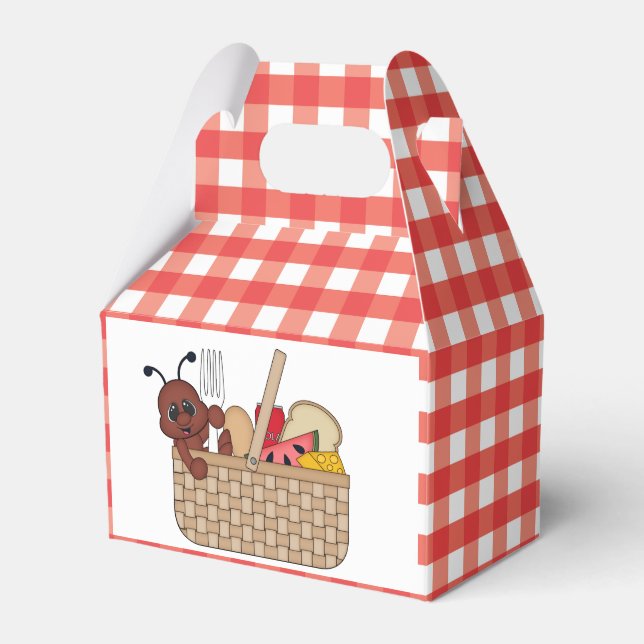 Fun Picnic ant gable box favour box (Front Side)