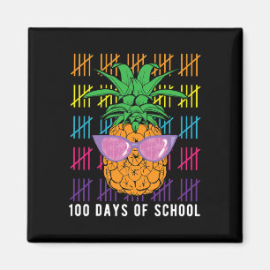Fun Pineapple 100 Days Of School Teacher And Stude Magnet