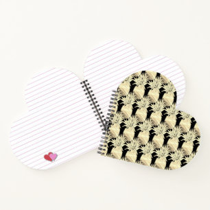 Fun Pineapple Gold And Black Pattern Notebook