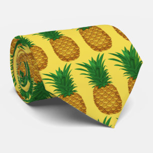 Fun Pineapple pattern tiled fruit tie