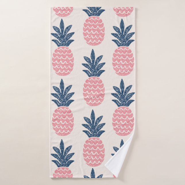 Fun pineapple seamless pattern bath towel (Bath Towel)
