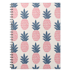 Fun pineapple seamless pattern notebook