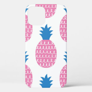 Fun pineapple seamless pattern vintage illustratio iPhone 12 case