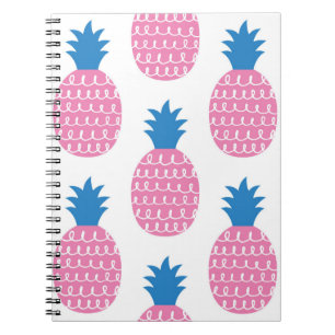 Fun pineapple seamless pattern vintage illustratio notebook