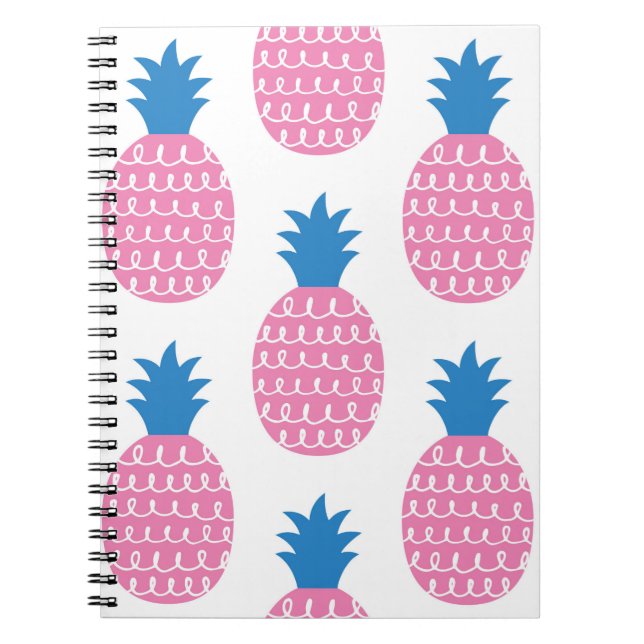 Fun pineapple seamless pattern vintage illustratio notebook (Front)