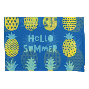 Fun Pineapple Vintage Card Design Pillowcase