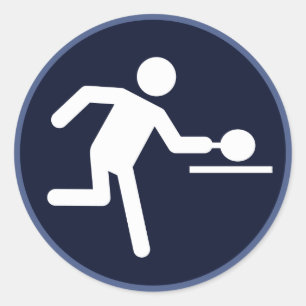 Fun ping pong sports sticker