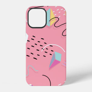 Fun Pink 1990s Throwback Graphics iPhone 12 Case