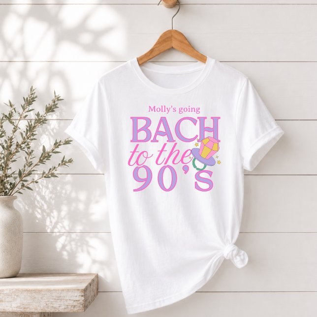 Fun Pink 90s Retro Bachelorette T-Shirt (Fun Pink 90s Retro Bachelorette T-Shirt
)