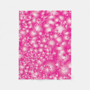 Fun PINK Abstract Ink Super Splash pattern Fleece Blanket