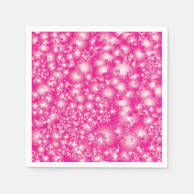Fun PINK Abstract Ink Super Splash pattern Napkin (Front)
