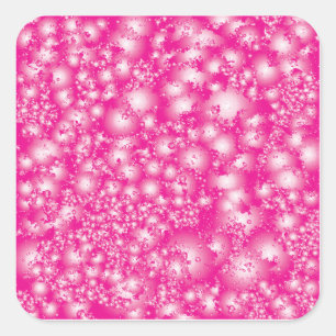 Fun PINK Abstract Ink Super Splash pattern Square Sticker