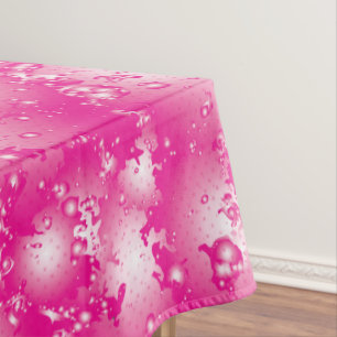 Fun PINK Abstract Ink Super Splash pattern Tablecloth