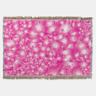 Fun PINK Abstract Ink Super Splash pattern Throw Blanket