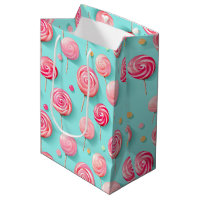 Fun Pink and Blue Lollipops Candy Lane